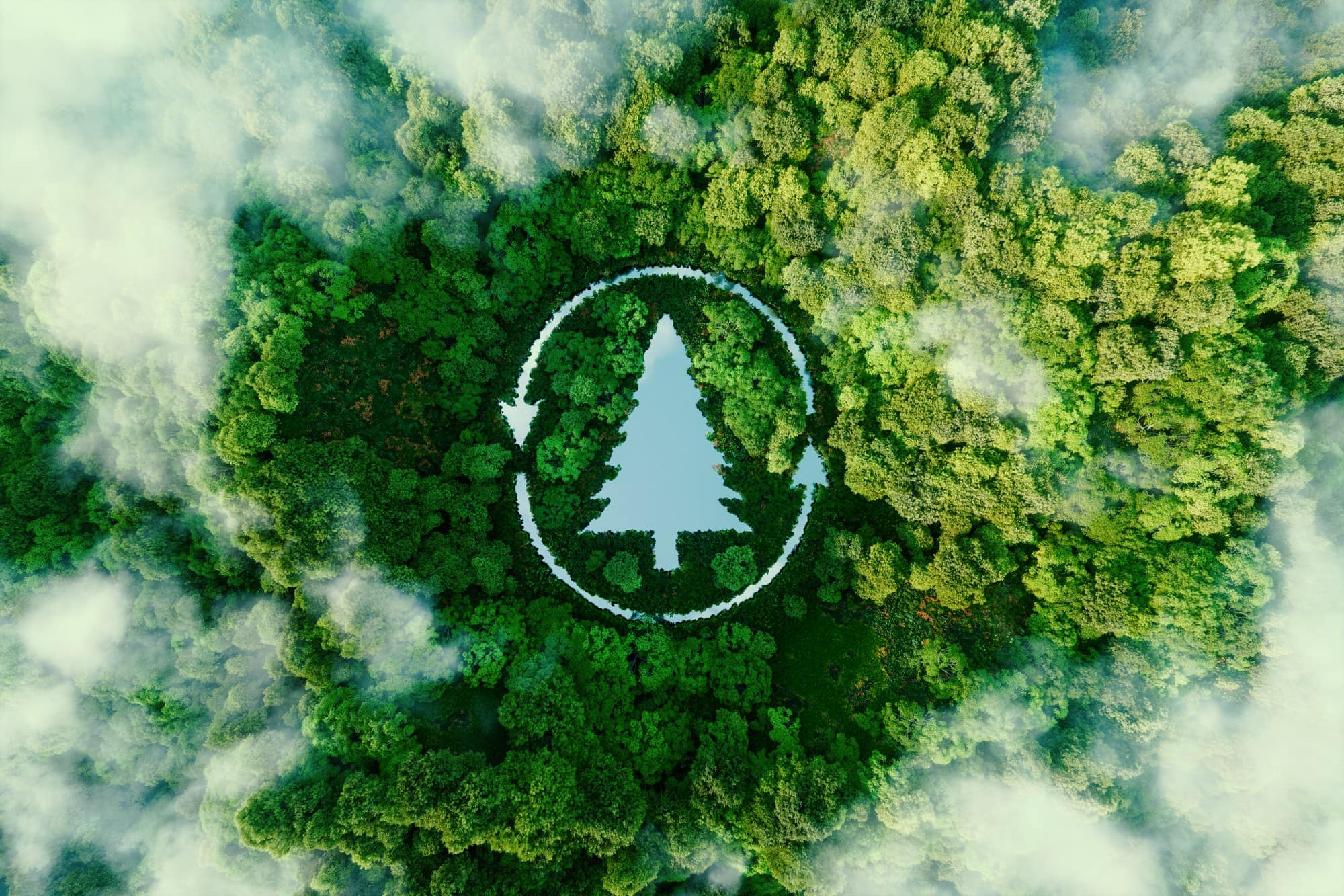 sustainable-forest-management-tree-shaped-lake-midst-healthy-lush-nature-serving-as-metaphor-sustainable-logging-3d-rendering